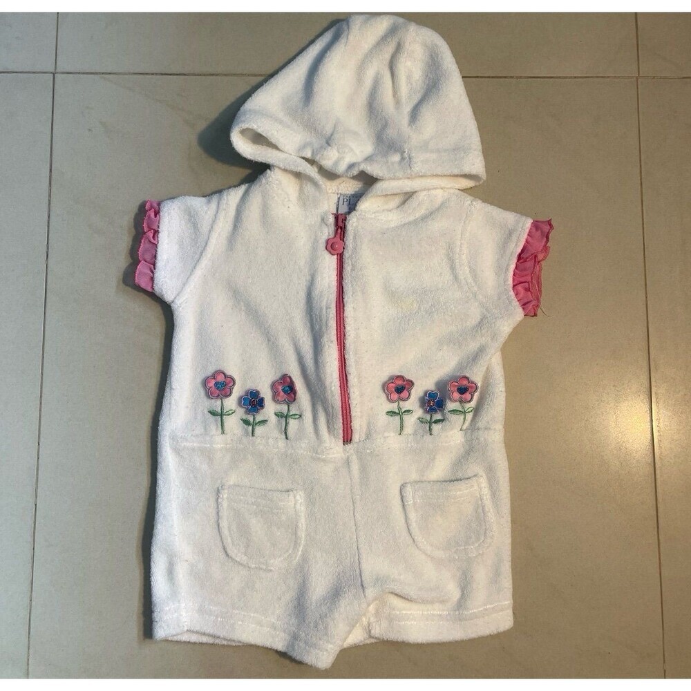 Floral Sleeve Less Hoodie For Girls